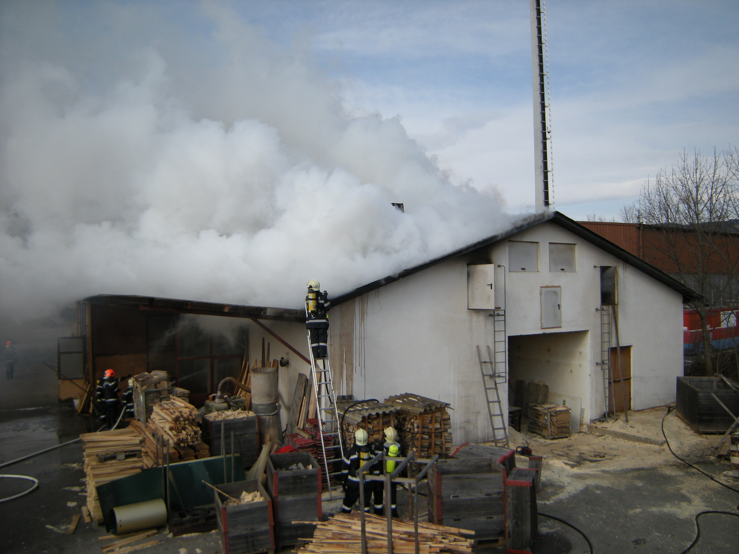 Brand einer Tischlerei