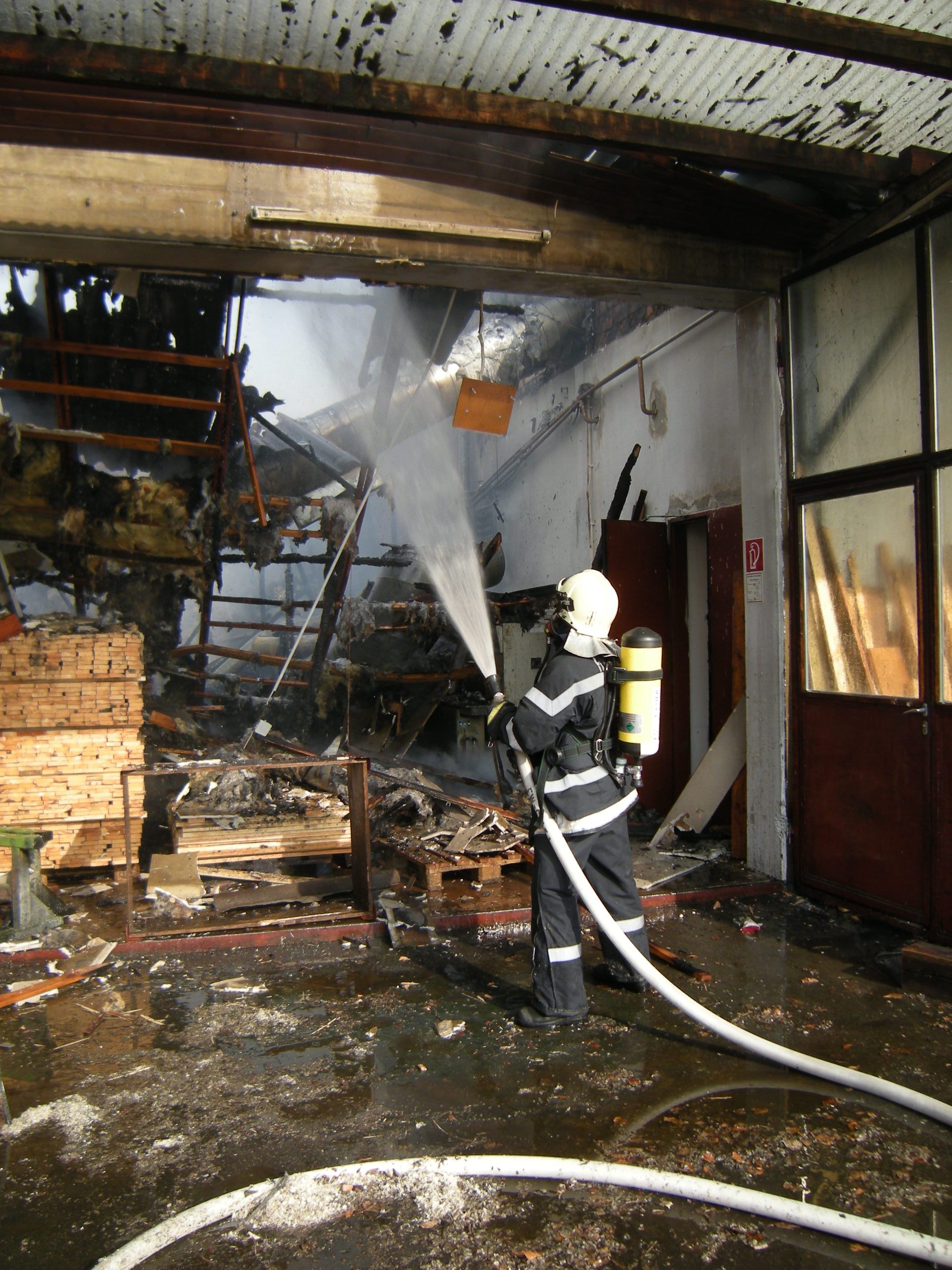 Brand einer Tischlerei